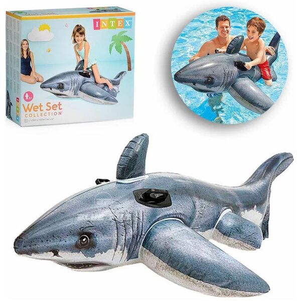 Bóia Inflável Tubarão Grande Com Alças Resistentes - Intex 57