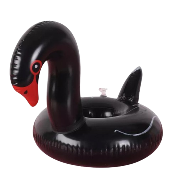 Boia Porta Copo Flamingo Preto Piscina