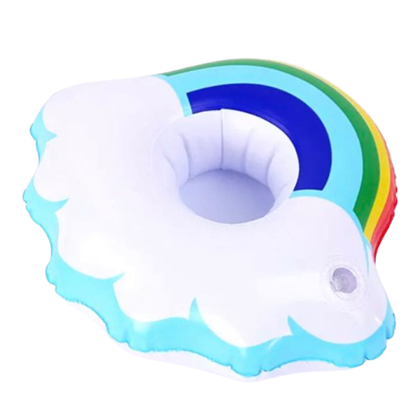 Boia Porta Copo Nuvem Arco-íris Verão Piscina