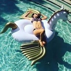 Boia Unicórnio Pegasus Branco  E Dourado Gigante 240cm