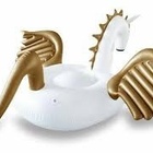 Boia Unicórnio Pegasus Branco  E Dourado Gigante 240cm