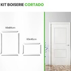Boiserie Autocolante Roda Meio Porta Kit 60x80cm E 60x40cm