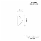 Boiserie Mdf 3cmx15mmx2,40m Liso 300  Branco