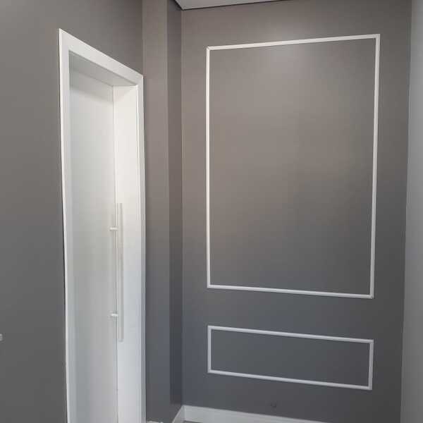 Boiserie Quadros Poliestireno Bs20 Moldura Roda Meio -8 Barra