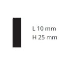 Boiserie/ripado De Poliestireno M2 10mmx2,5cmx2m  Branco