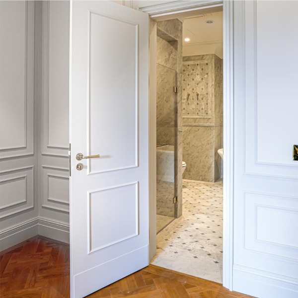 Boiseries 3cm para Porta (2 quadros). Molduras Brancas cortad