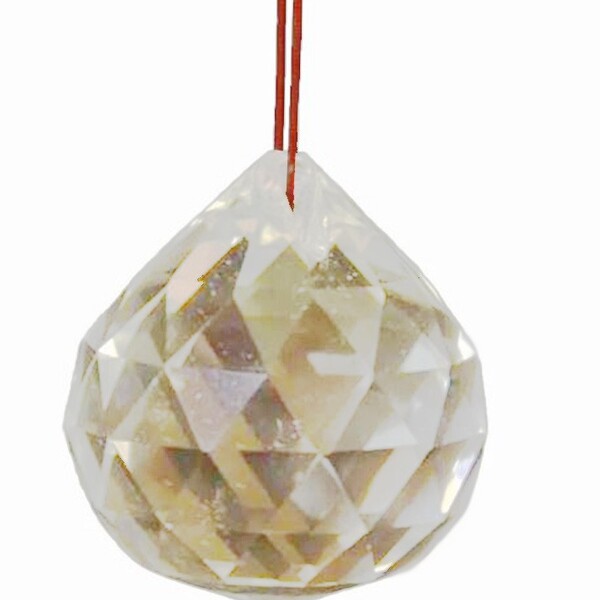 Bola 20mm De Cristal Branca Feng Shui Imp