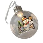 Bola Arvore De Natal Led Natalino Papai Noel Boneco De Neve E