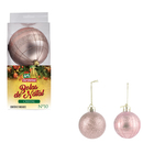 Bola De Natal Cristal Rose 10cm 2/pcs