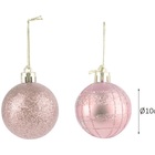 Bola De Natal Cristal Rose 10cm 2/pcs