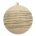 Bola de Natal para Árvore Plástico Bege 10x10x10cm Cromus