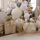 Bola de Natal para Árvore Plástico Tecido Incolor e Vermelho 15x12cm Cromus