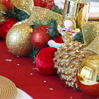 Bola de Natal Vermelha Veludo 8x8x8cm Cromus