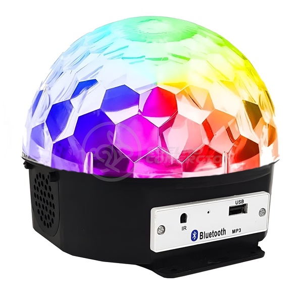 Bola Maluca De Luzes Led Rgb Bluetooth E Usb Toca Mp3 Para Fe