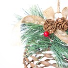 BOLA RATTAN COM LAÇO XADREZ 16CM