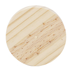 Bolacha de Madeira Pinus Natural 8x8x1cm Settis