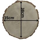 Bolacha De Madeira Tronco Lixada Arte E Decoração 38 X 35cm