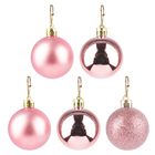 Bolas De Natal Lisa Rose Ø8cm C/5 Unidades
