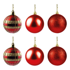 Bolas De Natal Vermelha Ø6cm C/6 Unidades