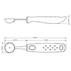 Boleador 2 9cm Utilita Branco Lamina De Aco Inox E Cabo De Po