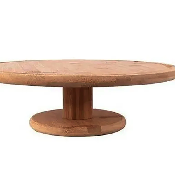 Boleira Base Prato Para Bolo Bambu Com Pé Festa Tyft Yoi 27,5