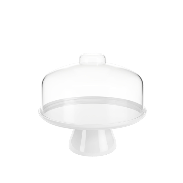 Boleira Cake Com Cúpula 25 Cm Branco Coza