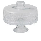 Boleira Colonial Com Tampa E Pedestal Prato Para Bolo De Vidro