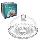 Boleira De Vidro Com Tampa Pétalas De Jasmim 12 X 24,5cm