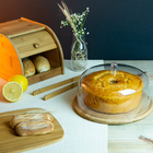 Boleira Em Bambu 27 5cm Com Cupula Acrilica Yoi 810900200