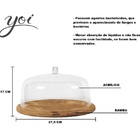 Boleira Em Bambu 27 5cm Com Cupula Acrilica Yoi 810900200