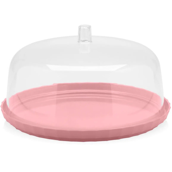 Boleira Para Festa Com Tampa 25cm Suporte Para Bolo Redondo R