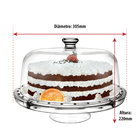 Boleira Porta Bolo,tortas,petisqueira De Vidro 5 Em 1 Com Sup
