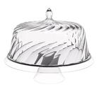 Boleira Porta Bolo Com Cúpula E Pé 25cm Transparente Glassy C