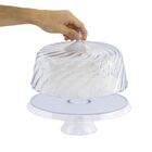 Boleira Porta Bolo Tortas Com Cúpula Bandeja Com Pé - Transpa