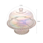 Boleira Prato Para Bolo 3 Em 1 Cristal Furta Cor 31x25 - Wp C