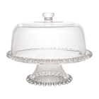 Boleira Prato Para Bolo 3 Em 1 Cristal Transparente 31x25cm -