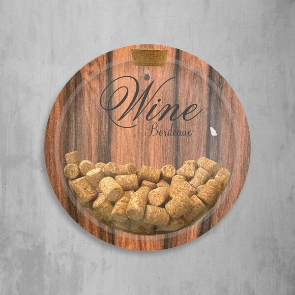 Bolha Porta-rolhas Wine Bordeaux Em Mdf E Acrílico - 35cm Mad