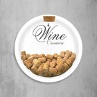Bolha Porta-rolhas Wine Carménère Mdf Branco E Acrílico - 35cm