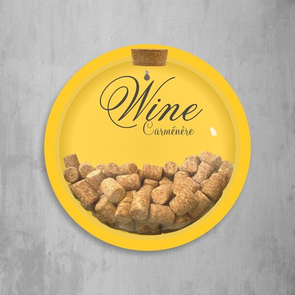 Bolha Porta-rolhas Wine Carménère Mdf E Acrílico - 35cm Amare