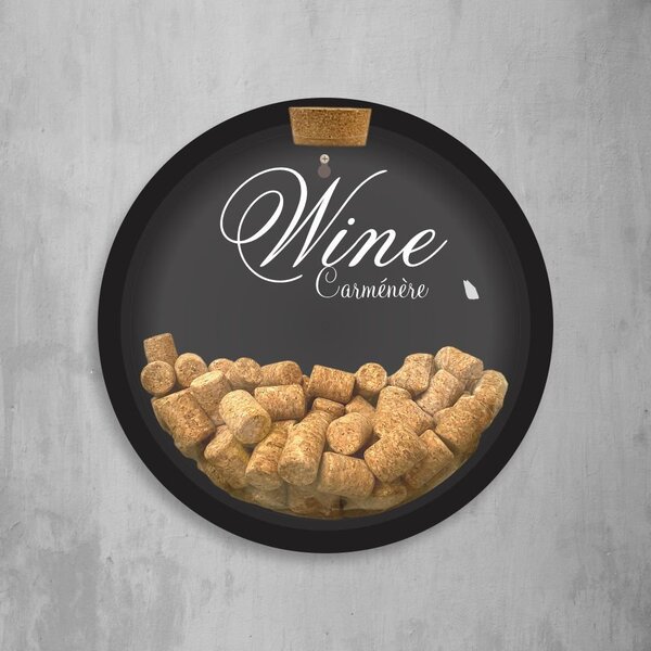 Bolha Porta-rolhas Wine Carménère Mdf E Acrílico - 35cm Preto