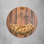 Bolha Porta-rolhas Wine Chardonnay Mdf Amadeirado E Acrílico