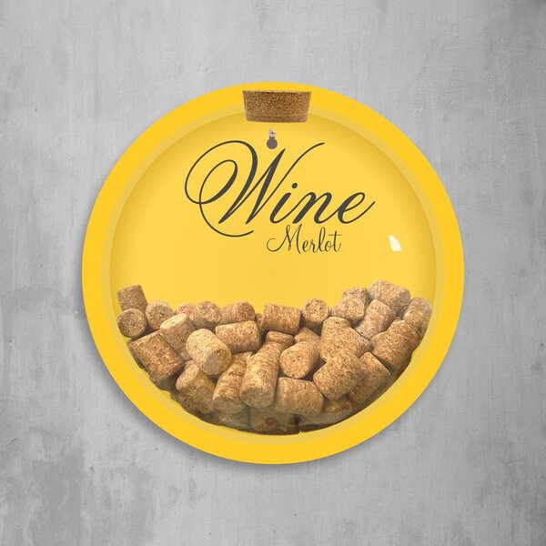 Bolha Porta-rolhas Wine Merlot Em Mdf E Acrílico - 35cm Amare