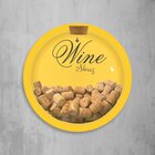 Bolha Porta-rolhas Wine Shiraz Mdf Amarelo E Acrílico - 35cm