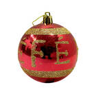 Bolinhas De Natal Vermelhas Saúde 8cm 6 Peças - Casambiente N