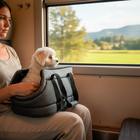 Bolsa Aberta para Cachorro e Gato G em Tecido Preto Fábrica Pet