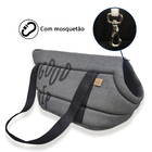 Bolsa Aberta para Cachorro e Gato G em Tecido Preto Fábrica Pet