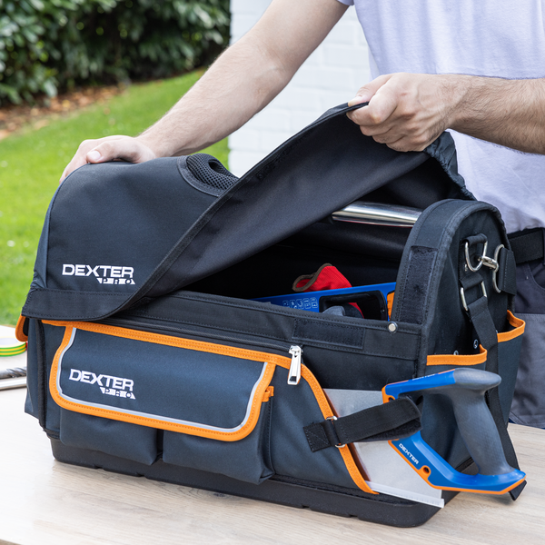 Bolsa de Ferramentas Dexter Pro 52x26x36cm 48L com Aba Removível