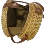 Bolsa De Ombro Rattan Bali Tendencia Verao Redonda Palha Moda