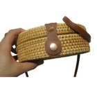 Bolsa De Ombro Redonda Bali Palha Tendencia Verao Artesanal R