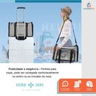 Bolsa De Transporte Pet Avião Viagem Para Cachorro Gato Cinza